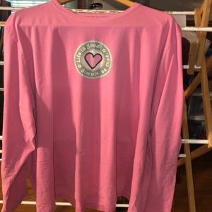 Pink 2X Life is Good Shirt